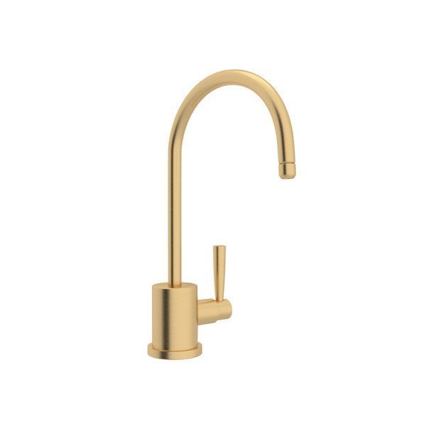 Rohl Filter Faucet With "C" Spout And Lever Handle In Satin English Gold U.1601L-SEG-2